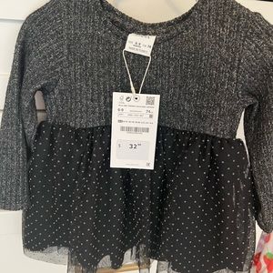 Zara Baby girl knit and tulle dress